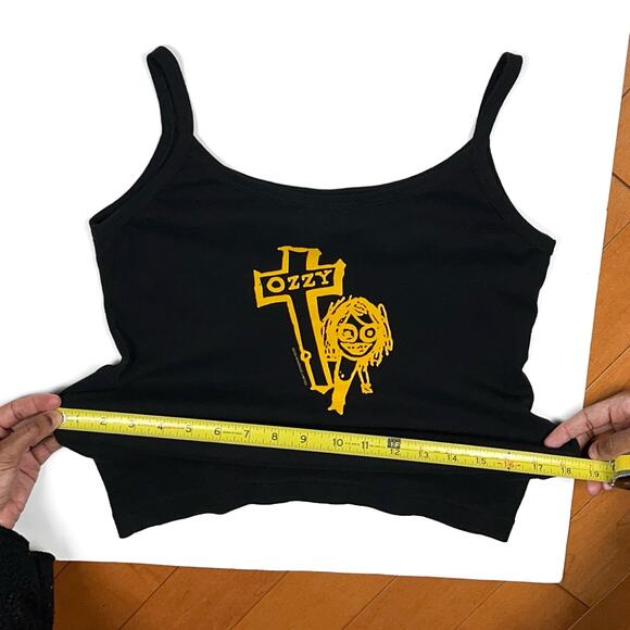 Vintage 2000 Womens Ozzy Osbourne Cross Tank Top Cami Y2K Black Sabbath Camisole - Picture 9 of 11